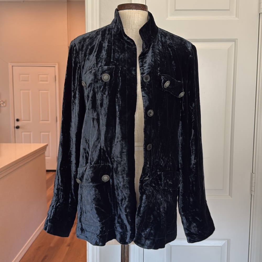 Z by Zelda vintage gothic militarism inspired velvet jacket